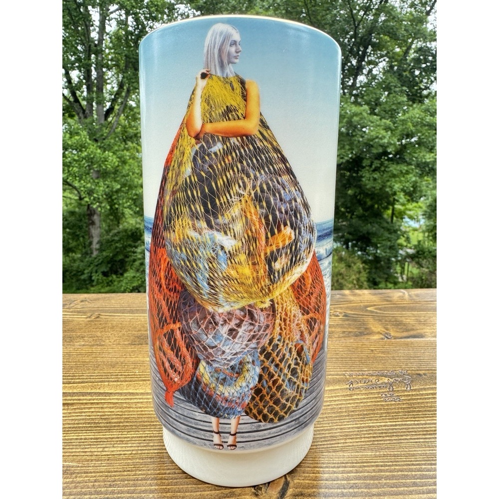 West Elm Imaginary Beings Johanna Goodman‎ Face Art Vase Portrait 9" Rare